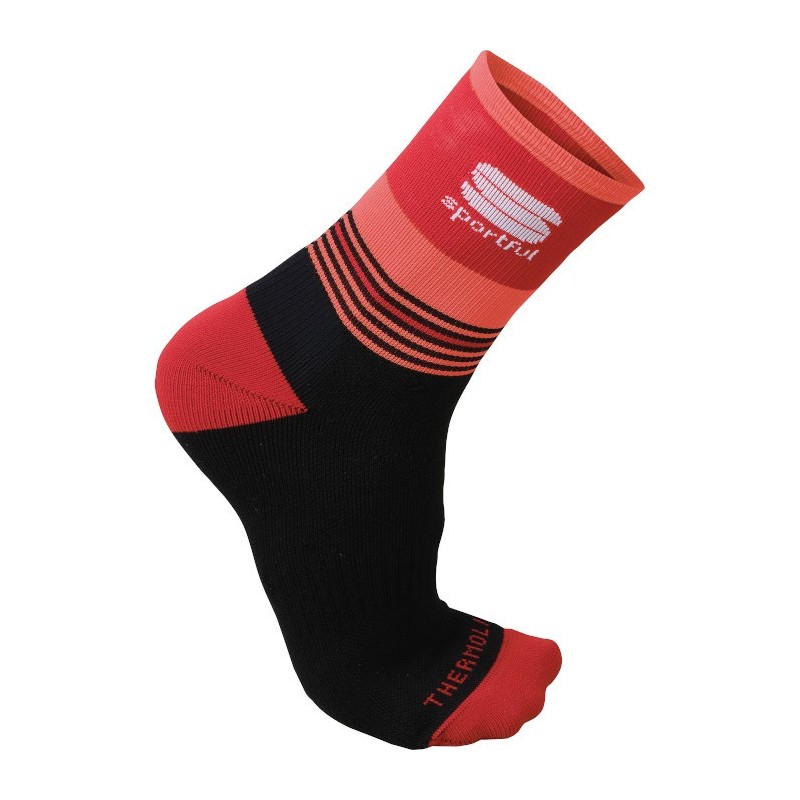 Sportful Arctic 13 Sokken zwart-rood-koraal Sportful Arctic 13 Sokken zwart-rood-koraal